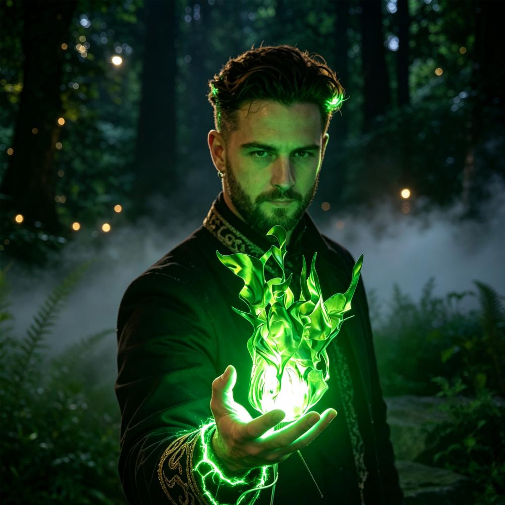 Cosplay Fireball Prop - Symulowany płomień, ręczny rekwizyt, rekwizyty do
