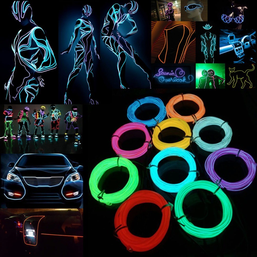 Led El Wire - Glow podświetlany przewód kabel Neon LED