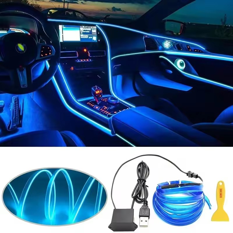 Led El Wire - 5M Samochodowa Taśma LED do Wnętrza,