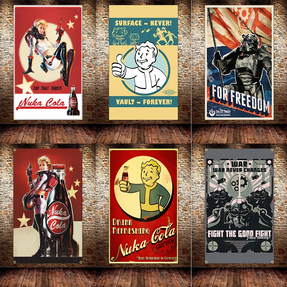 Fallout Cosplay Prop - FLAGDOM 90X150CM 3X5Ft Plakat z flagą