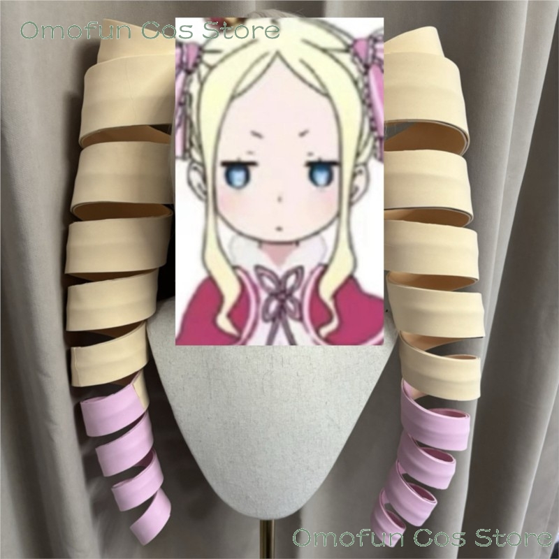 Cosplay Material For Prop - Peruka cosplayowa Re0 Beatrice, stylizowalna, wykonana