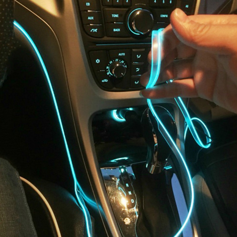 Led El Wire - 5m Oświetlenie wnętrza samochodu Taśma LED