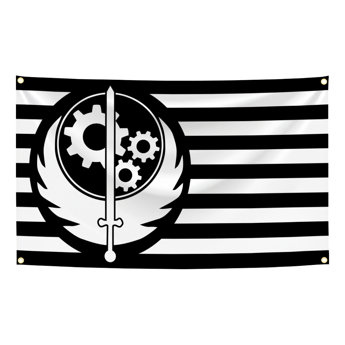 Gobelin z flagą Bractwa Stali, – Fallout Cosplay Prop recenzja i cena